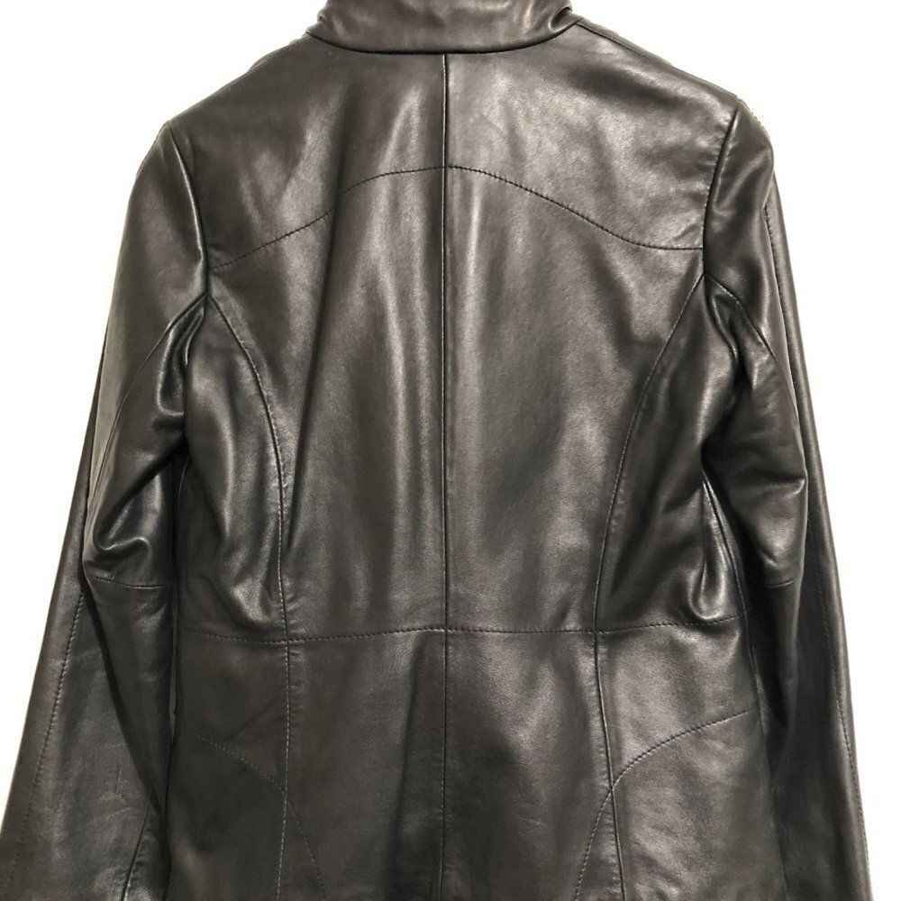 Kenneth Cole Reaction - Black Leather Jacket‎ - Picture 3 of 12